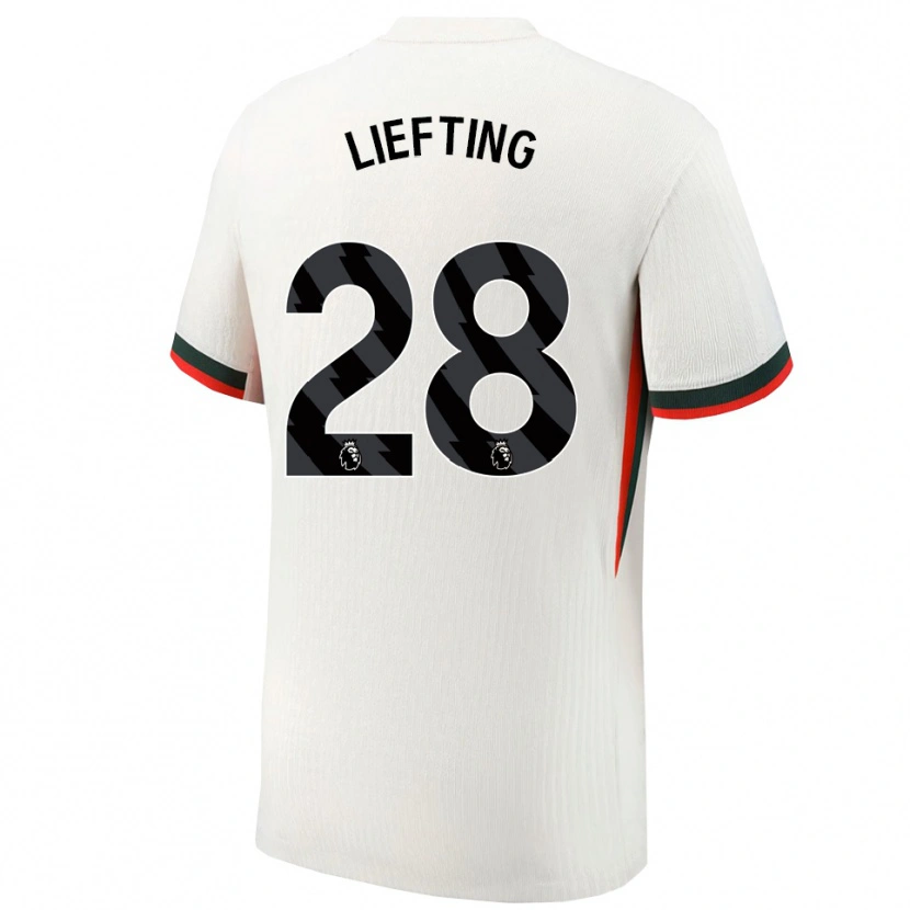 Danxen Women Femke Liefting #28 White Green Away Jersey 2025/26 T-Shirt
