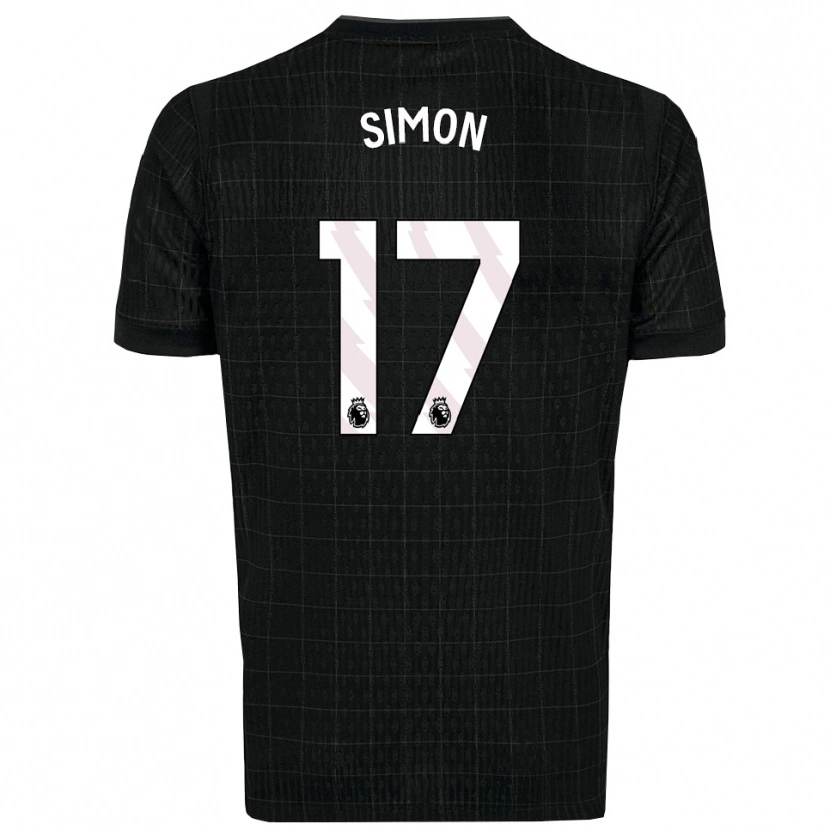 Danxen Women Kyah Simon #17 Black Gray Away Jersey 2025/26 T-Shirt