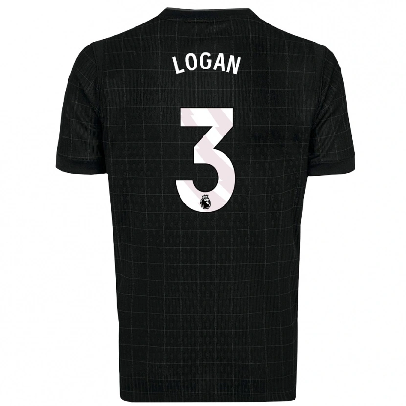 Danxen Women Calum Logan #3 Black Gray Away Jersey 2025/26 T-Shirt