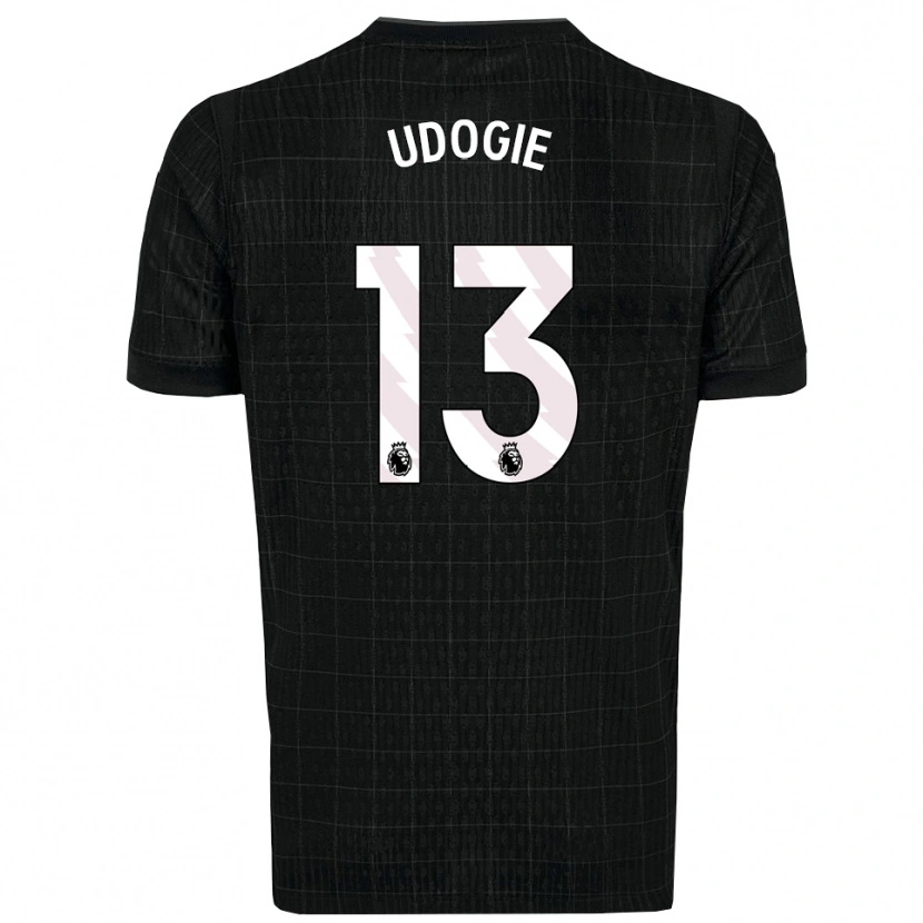 Danxen Women Destiny Udogie #13 Black Gray Away Jersey 2025/26 T-Shirt