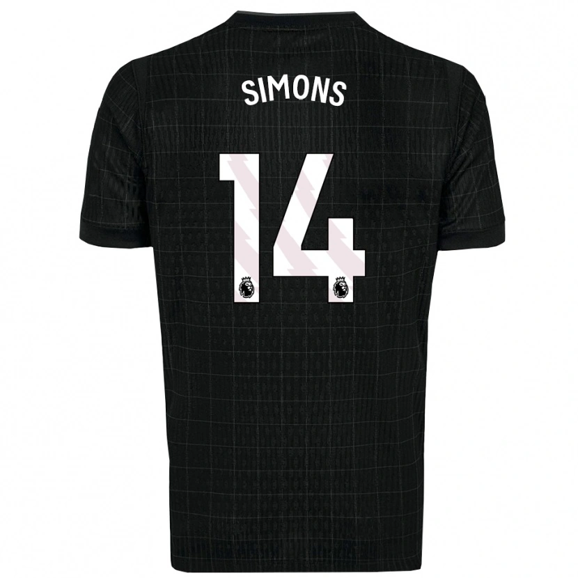 Danxen Women Zach Simons #14 Black Gray Away Jersey 2025/26 T-Shirt