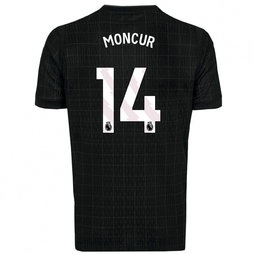 Danxen Women Ronny Moncur #14 Black Gray Away Jersey 2025/26 T-Shirt