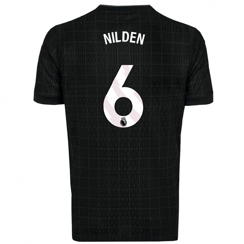 Danxen Women Amanda Nildén #6 Black Gray Away Jersey 2025/26 T-Shirt