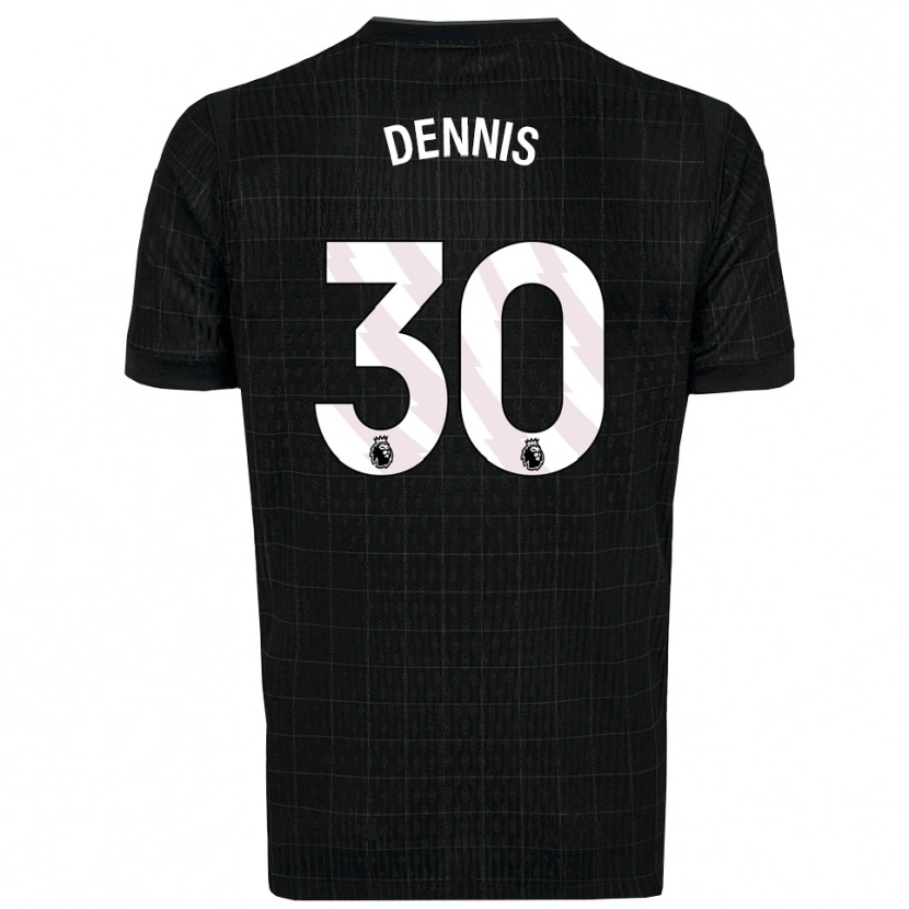 Danxen Women Araya Dennis #30 Black Gray Away Jersey 2025/26 T-Shirt