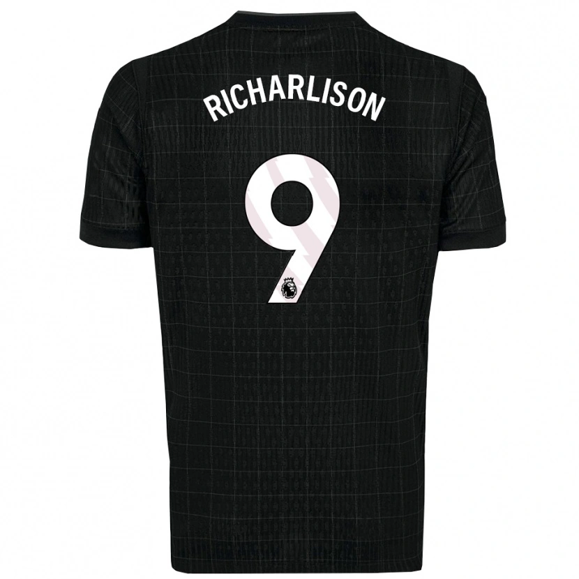 Danxen Women Richarlison #9 Black Gray Away Jersey 2025/26 T-Shirt