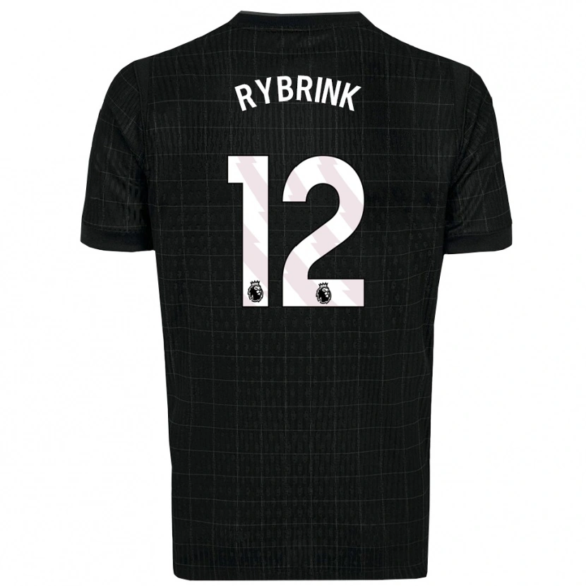 Danxen Women Josefine Rybrink #12 Black Gray Away Jersey 2025/26 T-Shirt