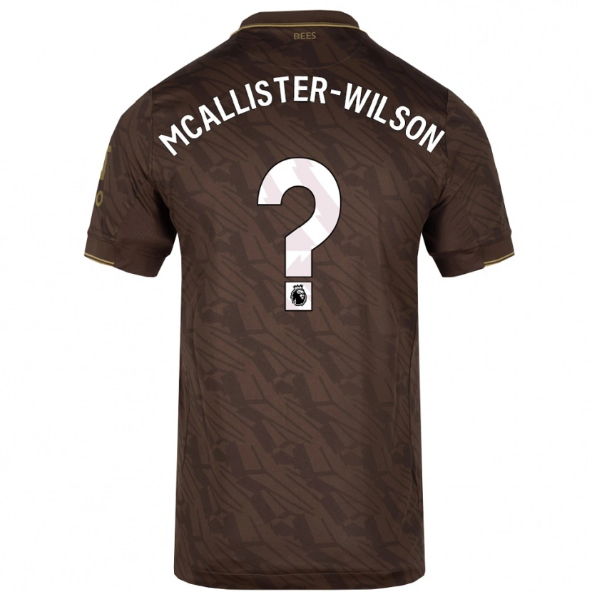 Danxen Women Zack Mcallister-Wilson #0 Brown Gold Away Jersey 2025/26 T-Shirt
