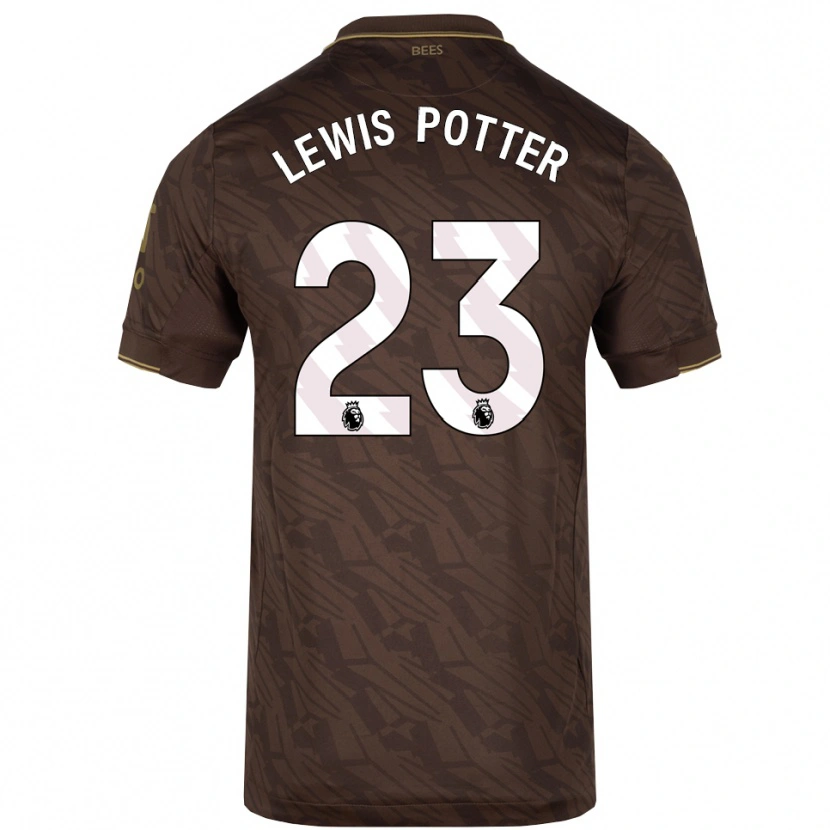 Danxen Women Keane Lewis-Potter #23 Brown Gold Away Jersey 2025/26 T-Shirt