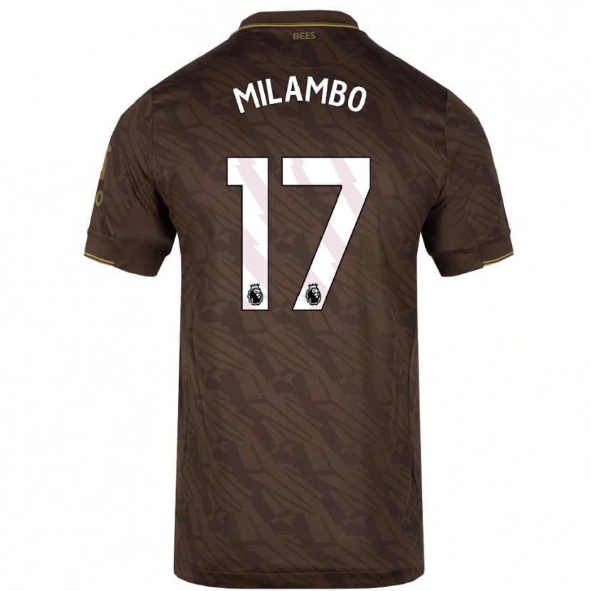 Danxen Women Antoni Milambo #17 Brown Gold Away Jersey 2025/26 T-Shirt