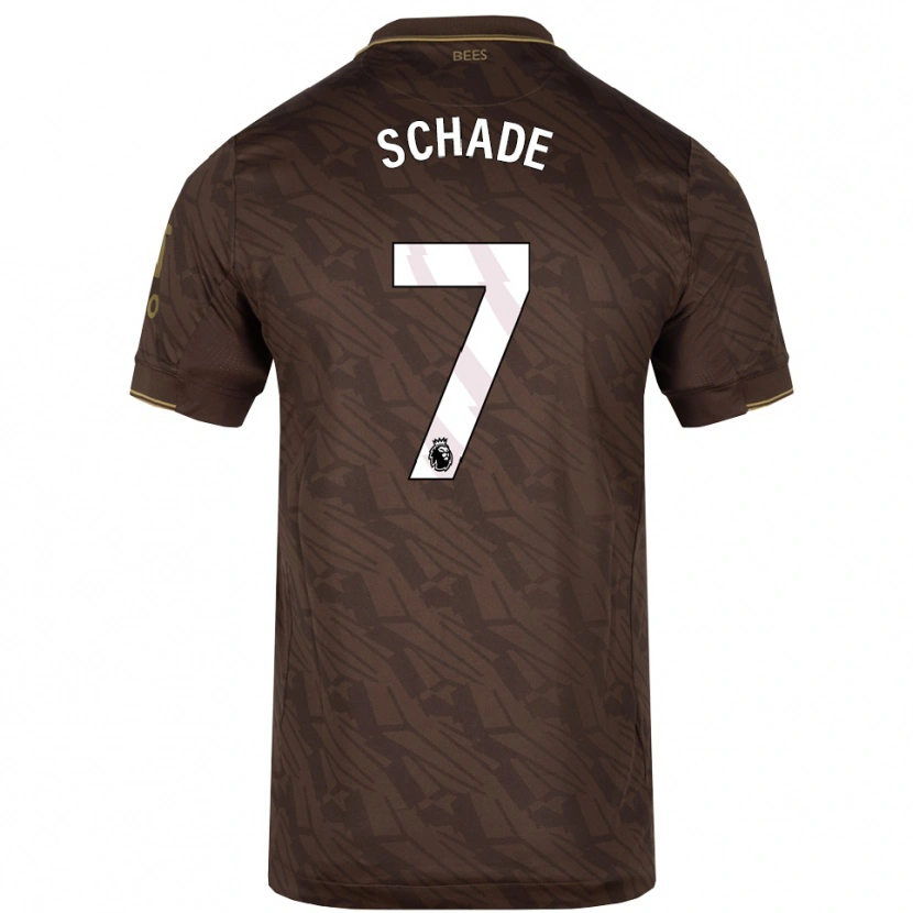 Danxen Women Kevin Schade #7 Brown Gold Away Jersey 2025/26 T-Shirt