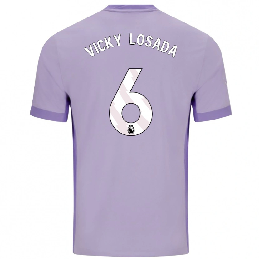 Danxen Women María Victoria Losada Gómez #6 Taro Purple White Away Jersey 2025/26 T-Shirt