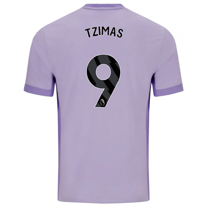 Danxen Women Stefanos Tzimas #9 Taro Purple White Away Jersey 2025/26 T-Shirt