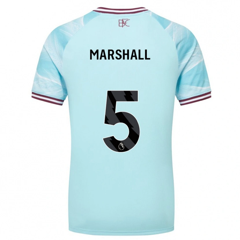 Danxen Women Georgia Marshall #5 Sky Blue Burgundy Away Jersey 2025/26 T-Shirt