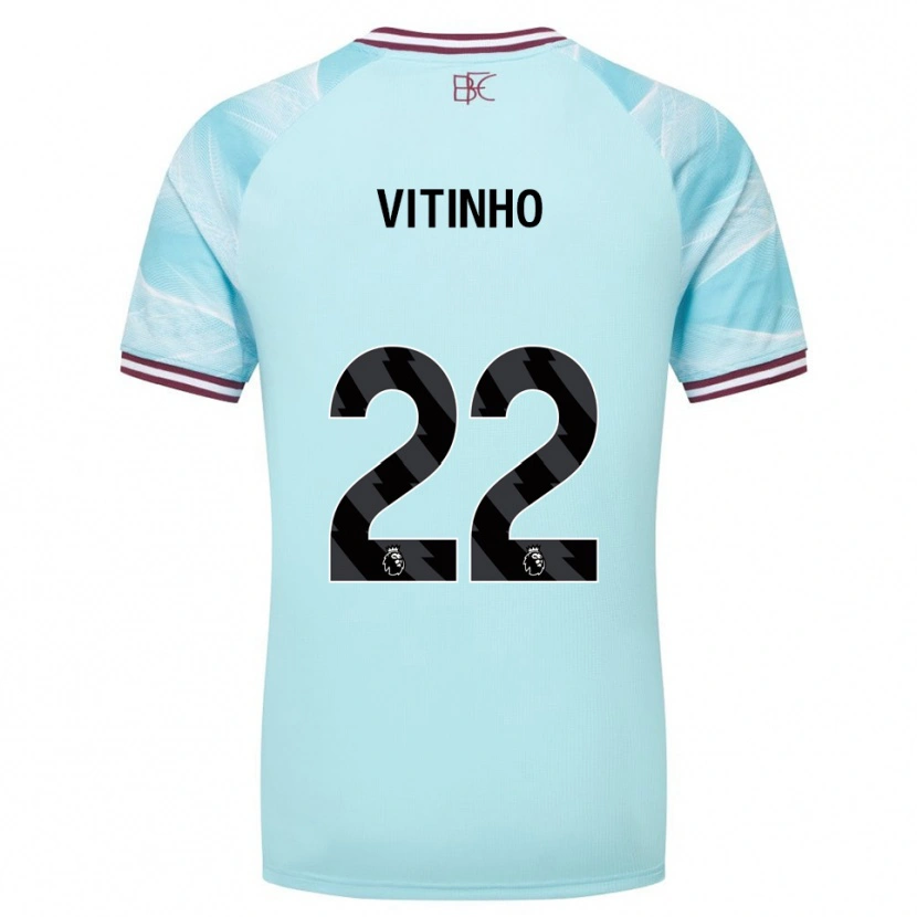 Danxen Women Vitinho #22 Sky Blue Burgundy Away Jersey 2025/26 T-Shirt