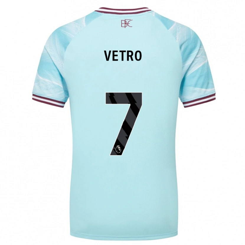 Danxen Women Julien Vetro #7 Sky Blue Burgundy Away Jersey 2025/26 T-Shirt