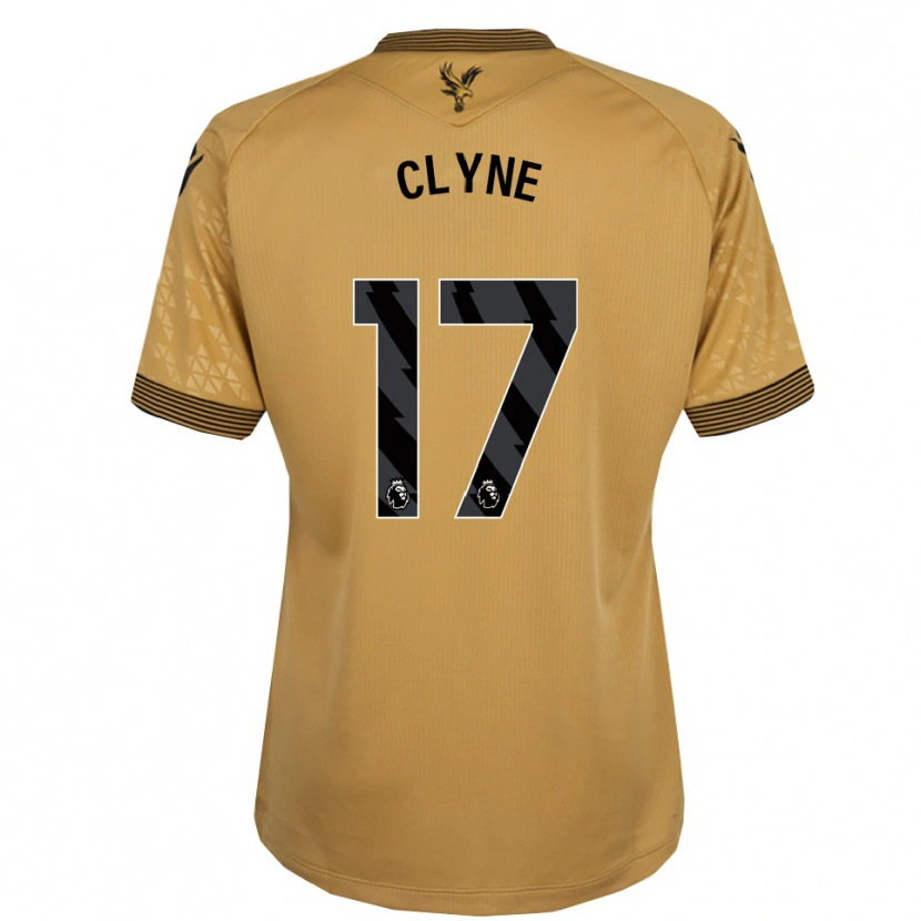Danxen Women Nathaniel Clyne #17 Gold Black Away Jersey 2025/26 T-Shirt