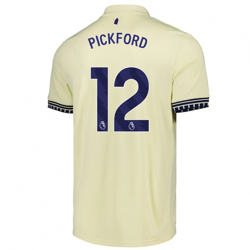 Danxen Women Jordan Pickford #12 Off White Black Away Jersey 2025/26 T-Shirt