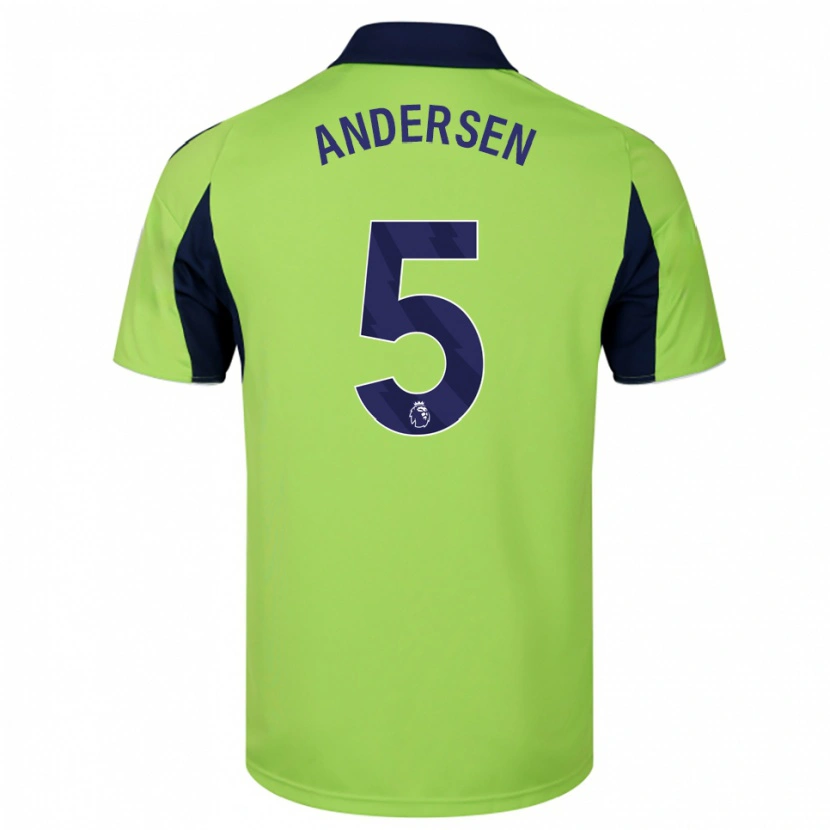 Danxen Women Joachim Andersen #5 Green Navy White Away Jersey 2025/26 T-Shirt