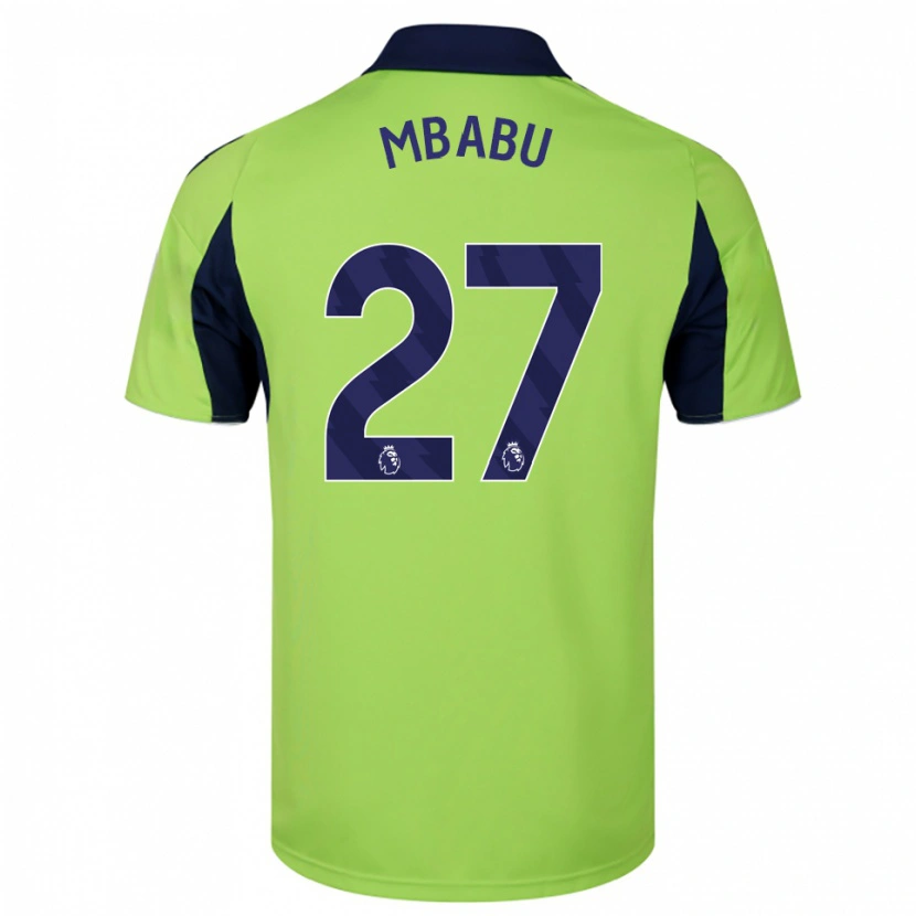 Danxen Women Kevin Mbabu #27 Green Navy White Away Jersey 2025/26 T-Shirt