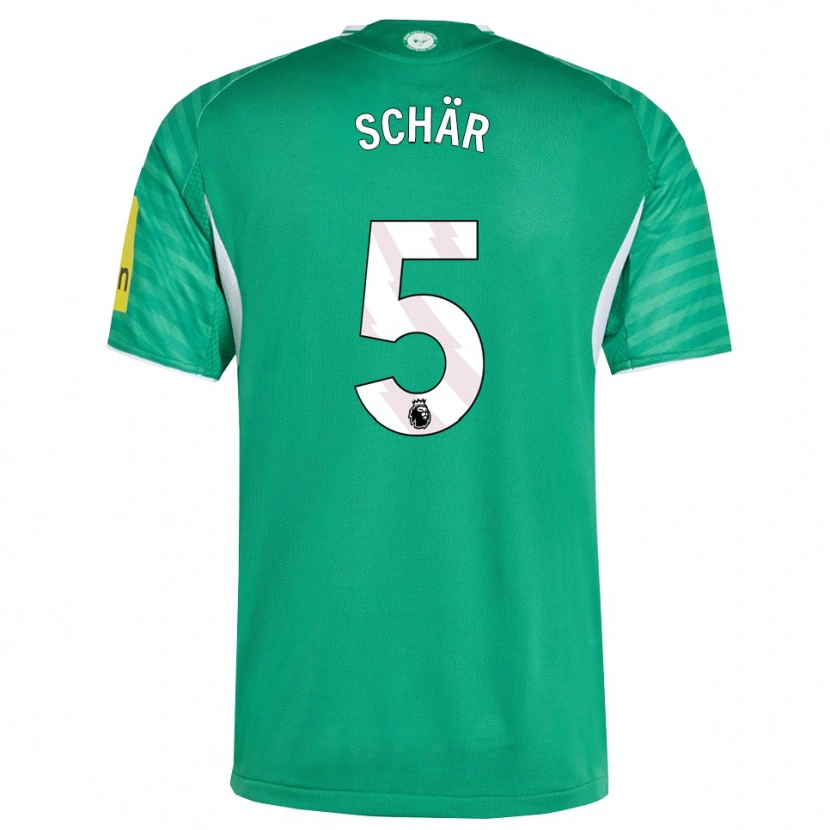 Danxen Women Fabian Schär #5 Green White Away Jersey 2025/26 T-Shirt