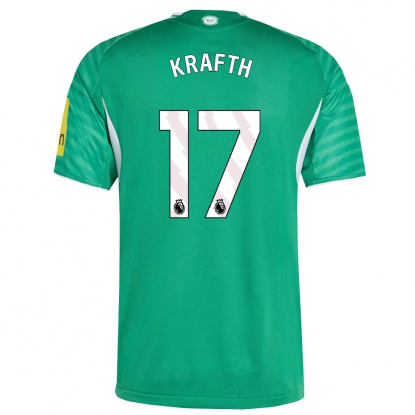 Danxen Women Emil Krafth #17 Green White Away Jersey 2025/26 T-Shirt