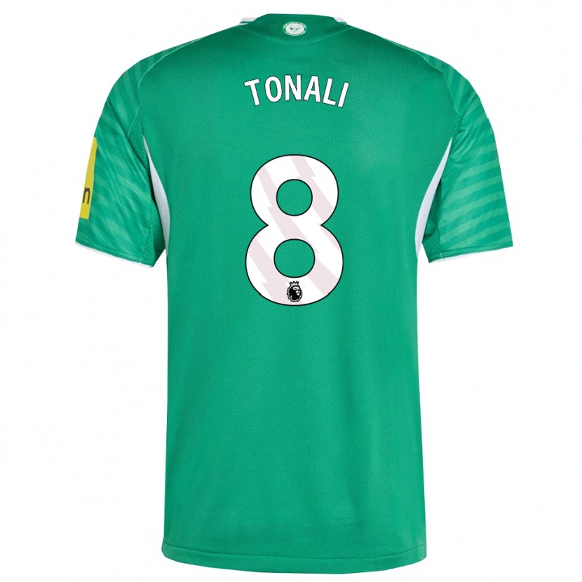 Danxen Women Sandro Tonali #8 Green White Away Jersey 2025/26 T-Shirt
