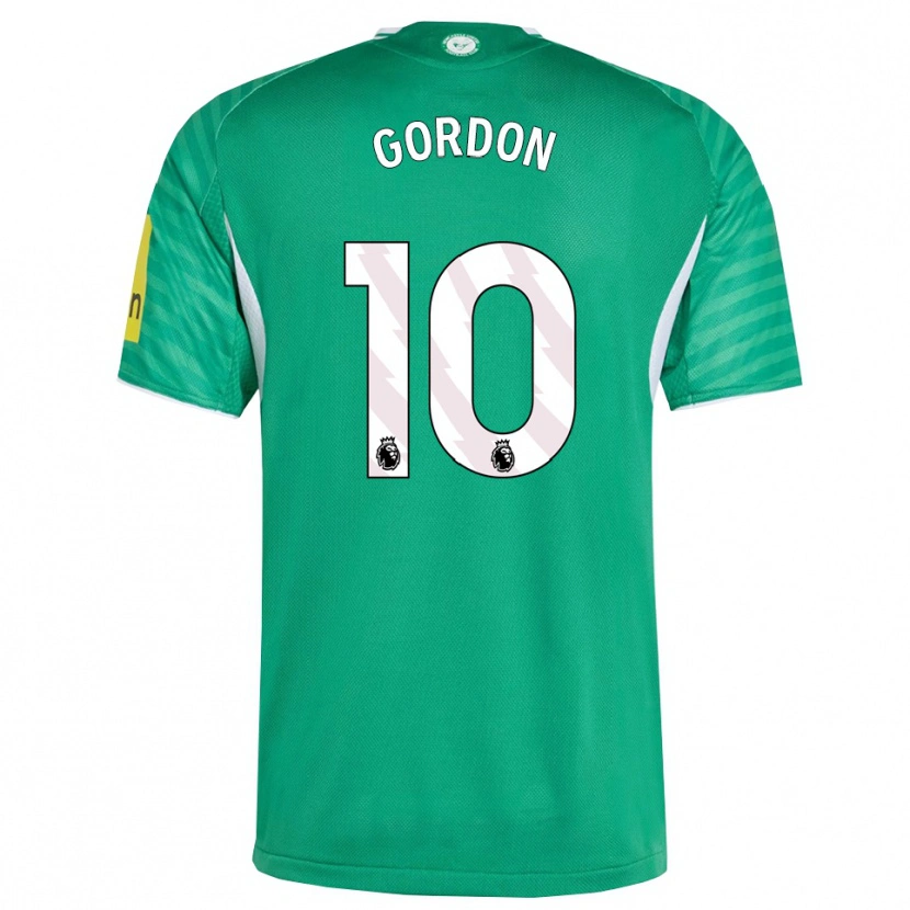 Danxen Women Anthony Gordon #10 Green White Away Jersey 2025/26 T-Shirt