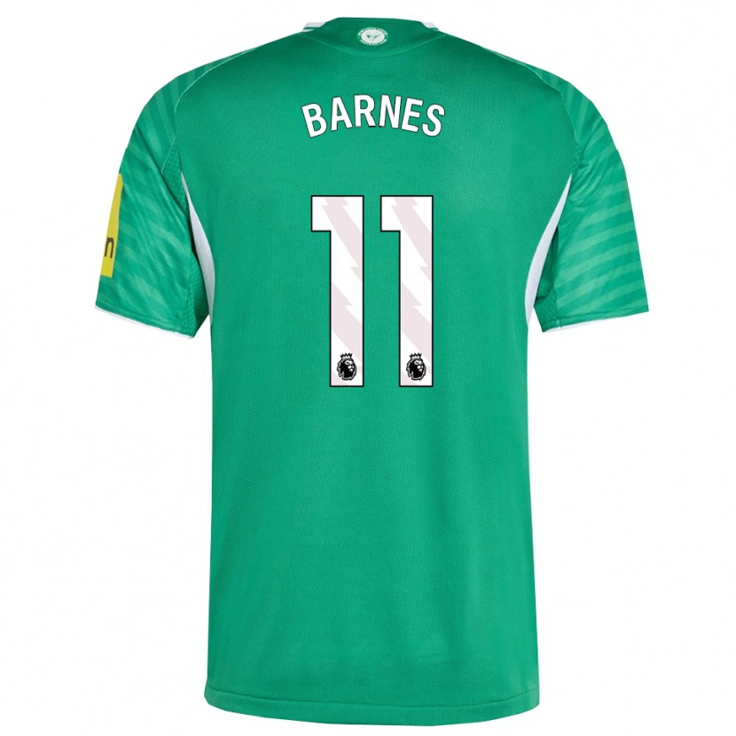 Danxen Women Harvey Barnes #11 Green White Away Jersey 2025/26 T-Shirt