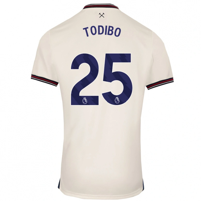 Danxen Women Jean-Clair Todibo #25 Off White Away Jersey 2025/26 T-Shirt