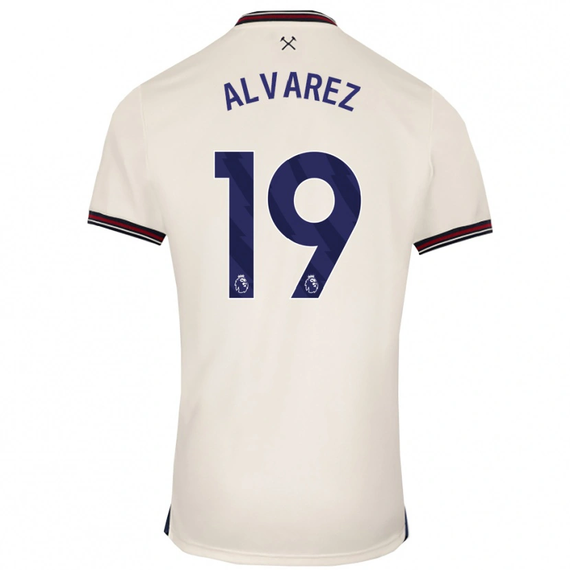 Danxen Women Edson Álvarez #19 Off White Away Jersey 2025/26 T-Shirt