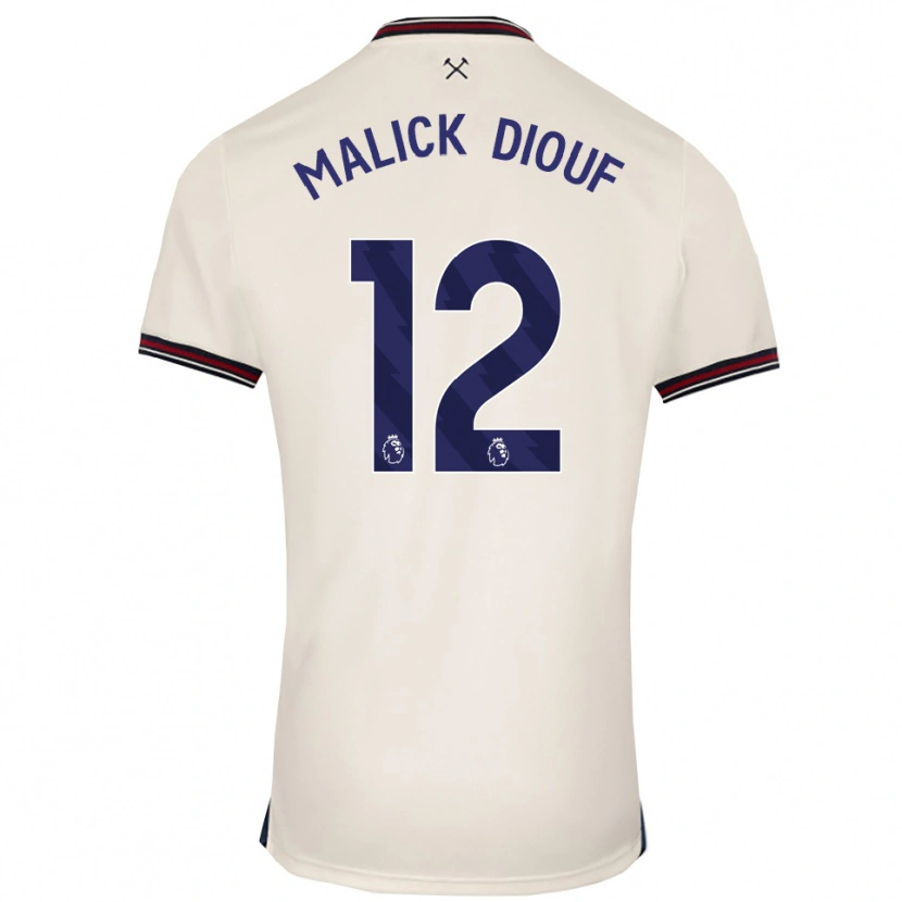 Danxen Women El Hadji Malick Diouf #12 Off White Away Jersey 2025/26 T-Shirt