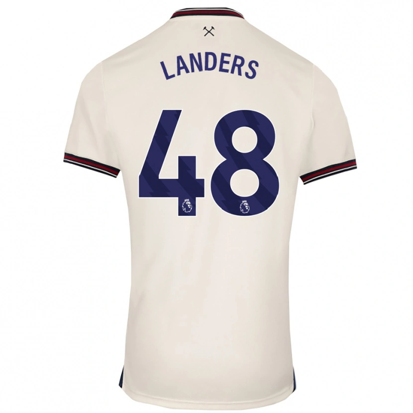 Danxen Women Josh Landers #48 Off White Away Jersey 2025/26 T-Shirt