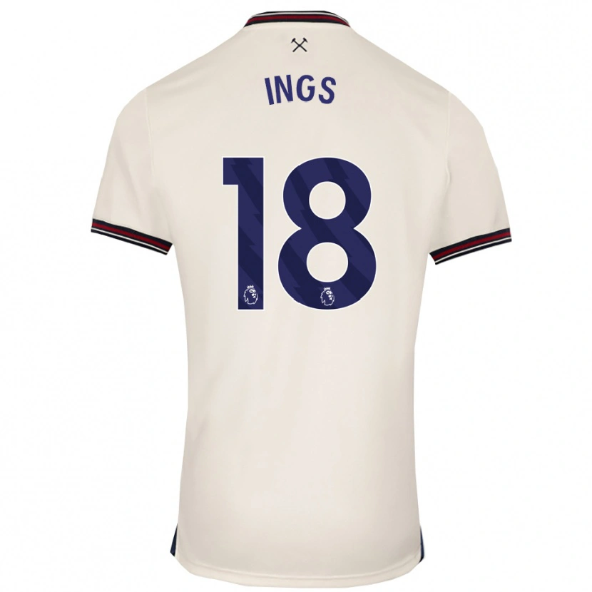 Danxen Women Danny Ings #18 Off White Away Jersey 2025/26 T-Shirt