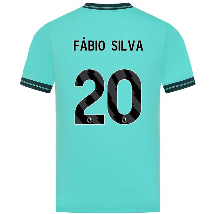 Danxen Women Fábio Silva #20 Sky Blue Green Away Jersey 2025/26 T-Shirt