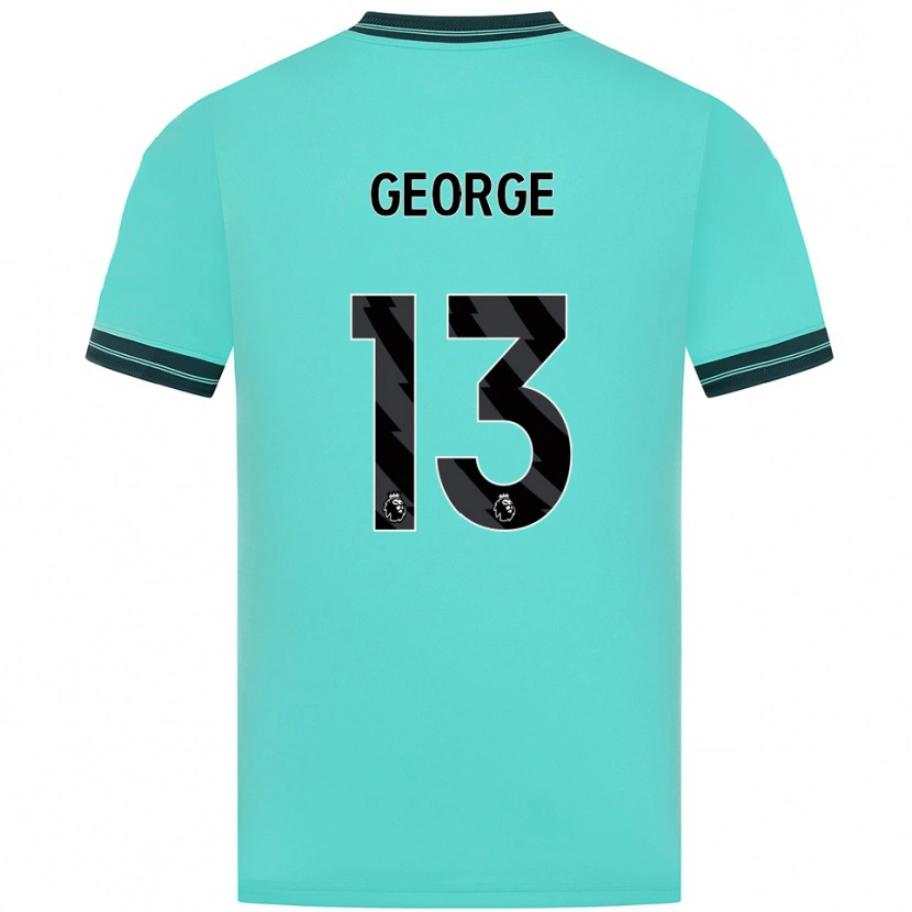 Danxen Women Harry George #13 Sky Blue Green Away Jersey 2025/26 T-Shirt