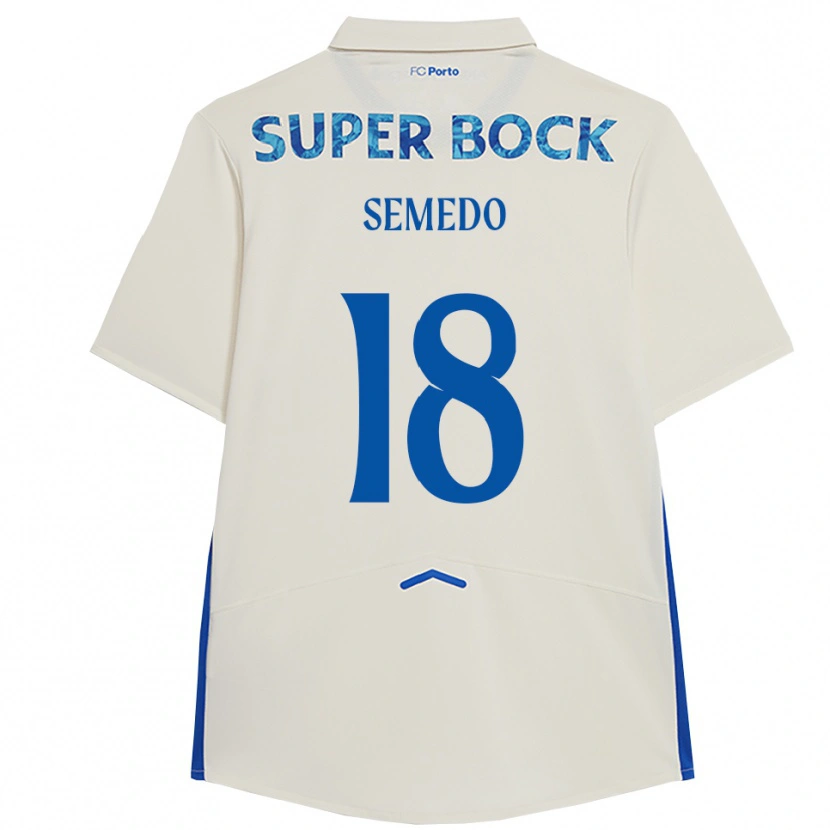 Danxen Women Adriana Semedo #18 White Blue Third Jersey 2025/26 T-Shirt
