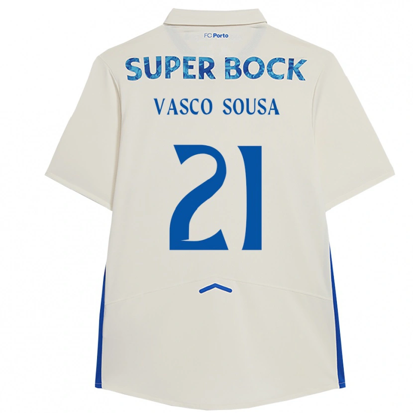 Danxen Women Vasco Sousa #21 White Blue Third Jersey 2025/26 T-Shirt