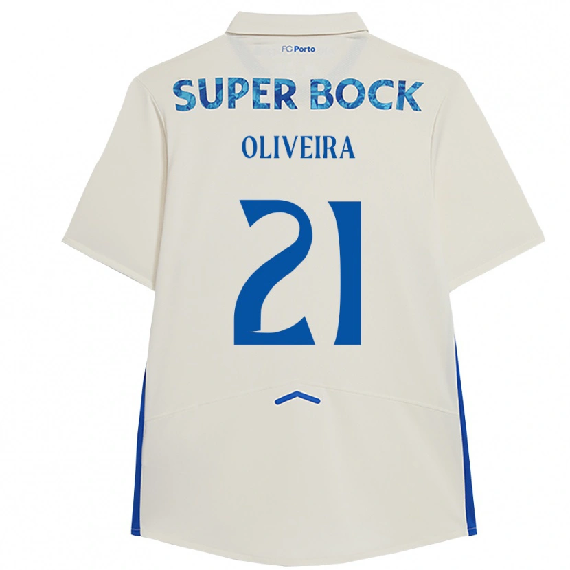 Danxen Women Gonçalo Oliveira #21 White Blue Third Jersey 2025/26 T-Shirt