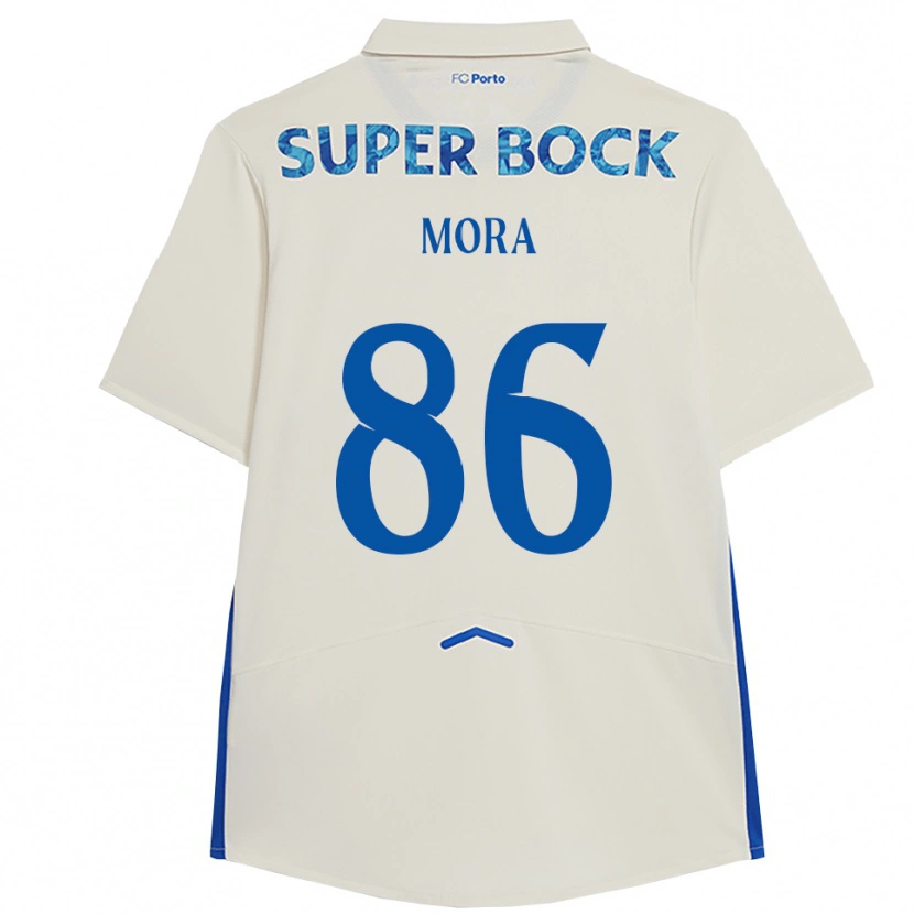 Danxen Women Rodrigo Mora #86 White Blue Third Jersey 2025/26 T-Shirt