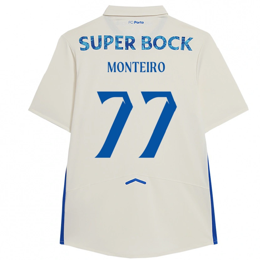Danxen Women Rui Monteiro #77 White Blue Third Jersey 2025/26 T-Shirt