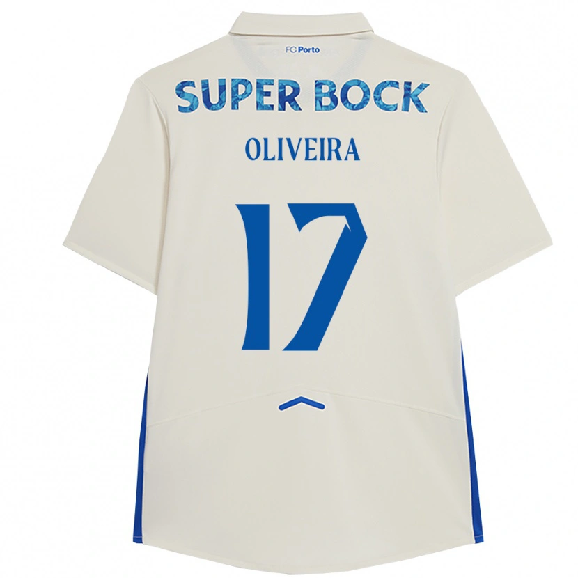 Danxen Women Inês Oliveira #17 White Blue Third Jersey 2025/26 T-Shirt