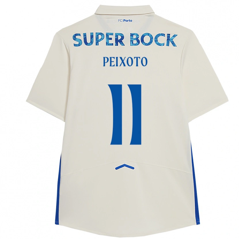 Danxen Women Tomás Peixoto #11 White Blue Third Jersey 2025/26 T-Shirt