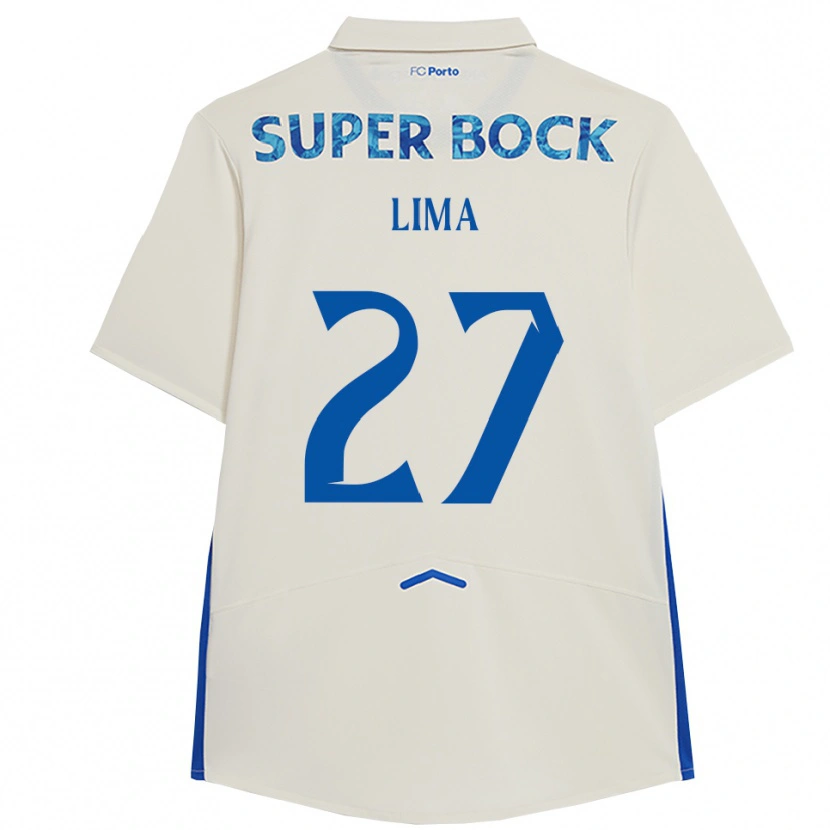 Danxen Women Cláudia Lima #27 White Blue Third Jersey 2025/26 T-Shirt