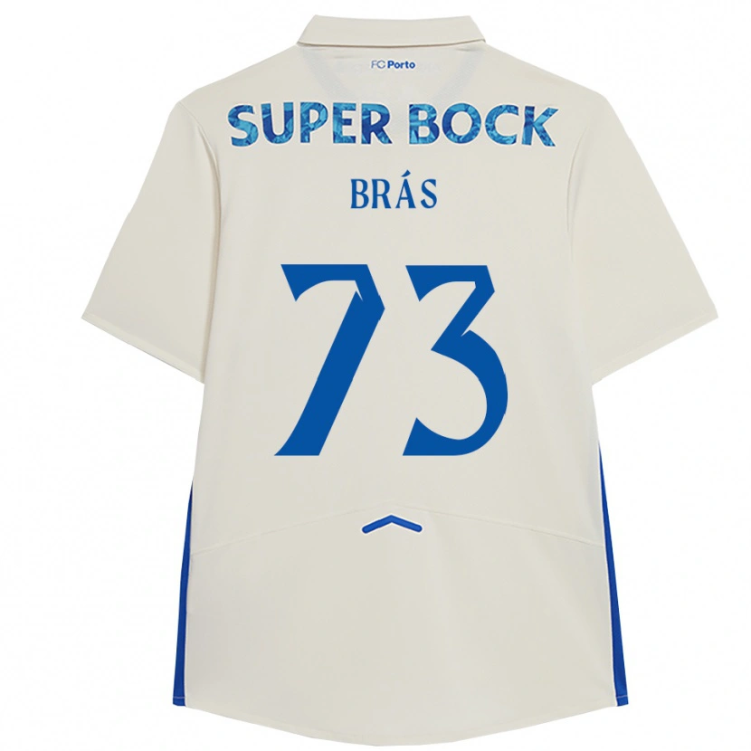 Danxen Women Gabriel Brás #73 White Blue Third Jersey 2025/26 T-Shirt