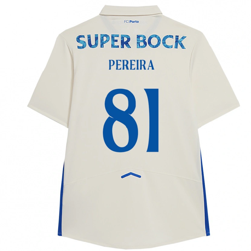 Danxen Women Martim Pereira #81 White Blue Third Jersey 2025/26 T-Shirt