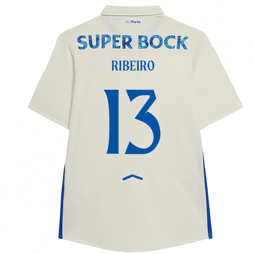 Danxen Women Salvador Ribeiro #13 White Blue Third Jersey 2025/26 T-Shirt