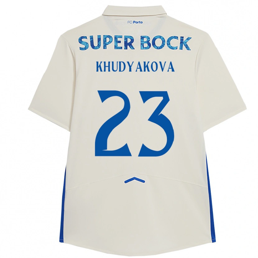 Danxen Women Verónica Khudyakova #23 White Blue Third Jersey 2025/26 T-Shirt