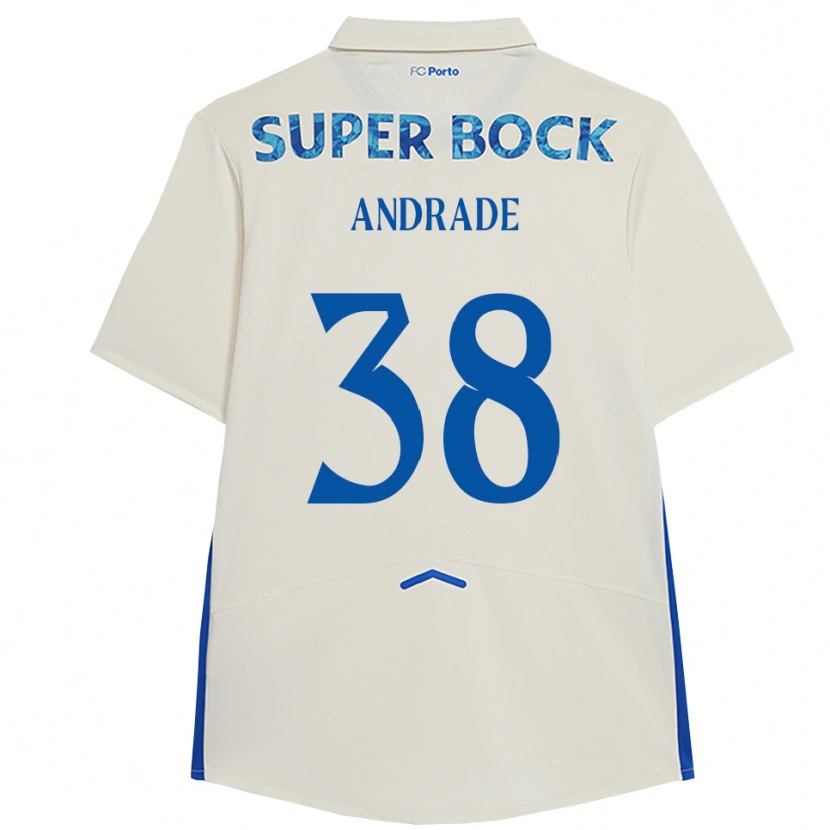 Danxen Women Fernando Andrade #38 White Blue Third Jersey 2025/26 T-Shirt
