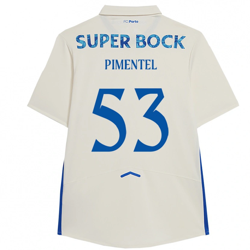 Danxen Women Eric Pimentel #53 White Blue Third Jersey 2025/26 T-Shirt