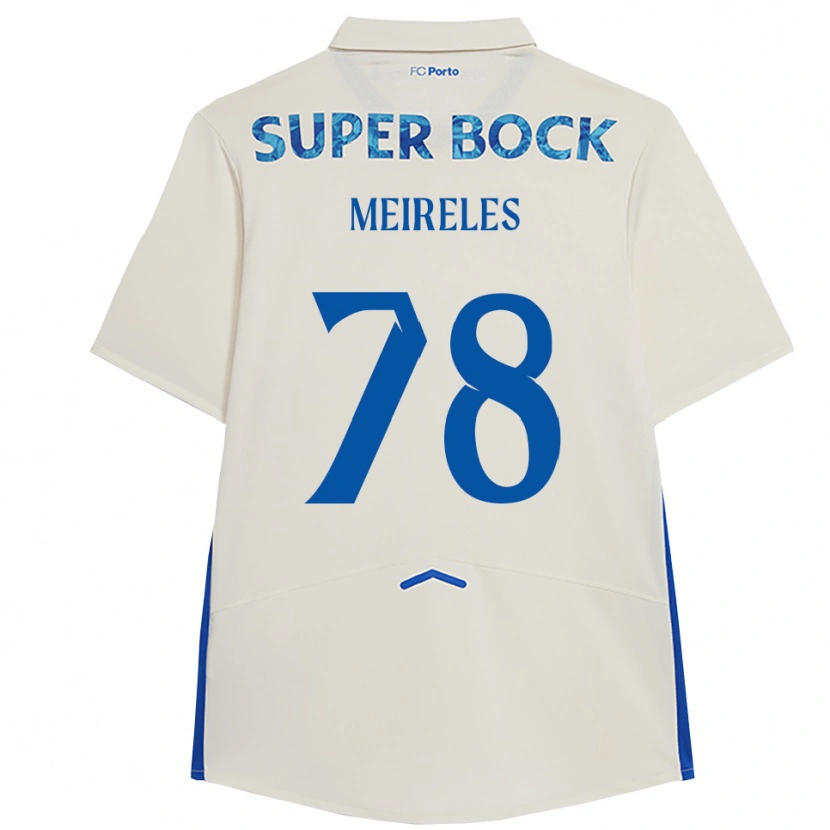 Danxen Women Jorge Meireles #78 White Blue Third Jersey 2025/26 T-Shirt